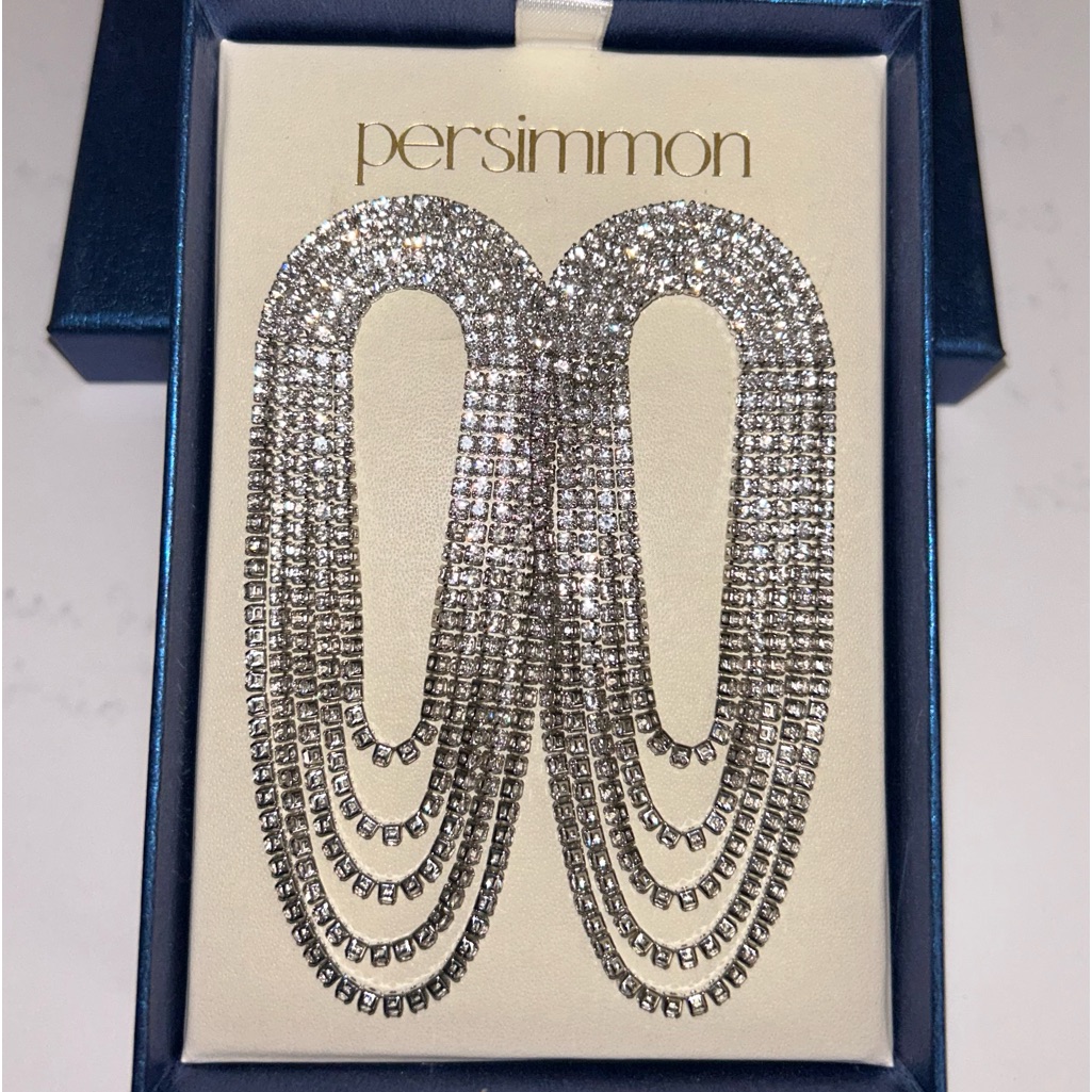 Stunning Multi Tier Sparkling Chandelier Earrings By Persimmon